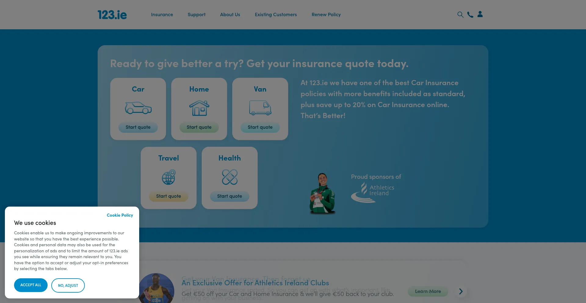 123.ie Screenshot