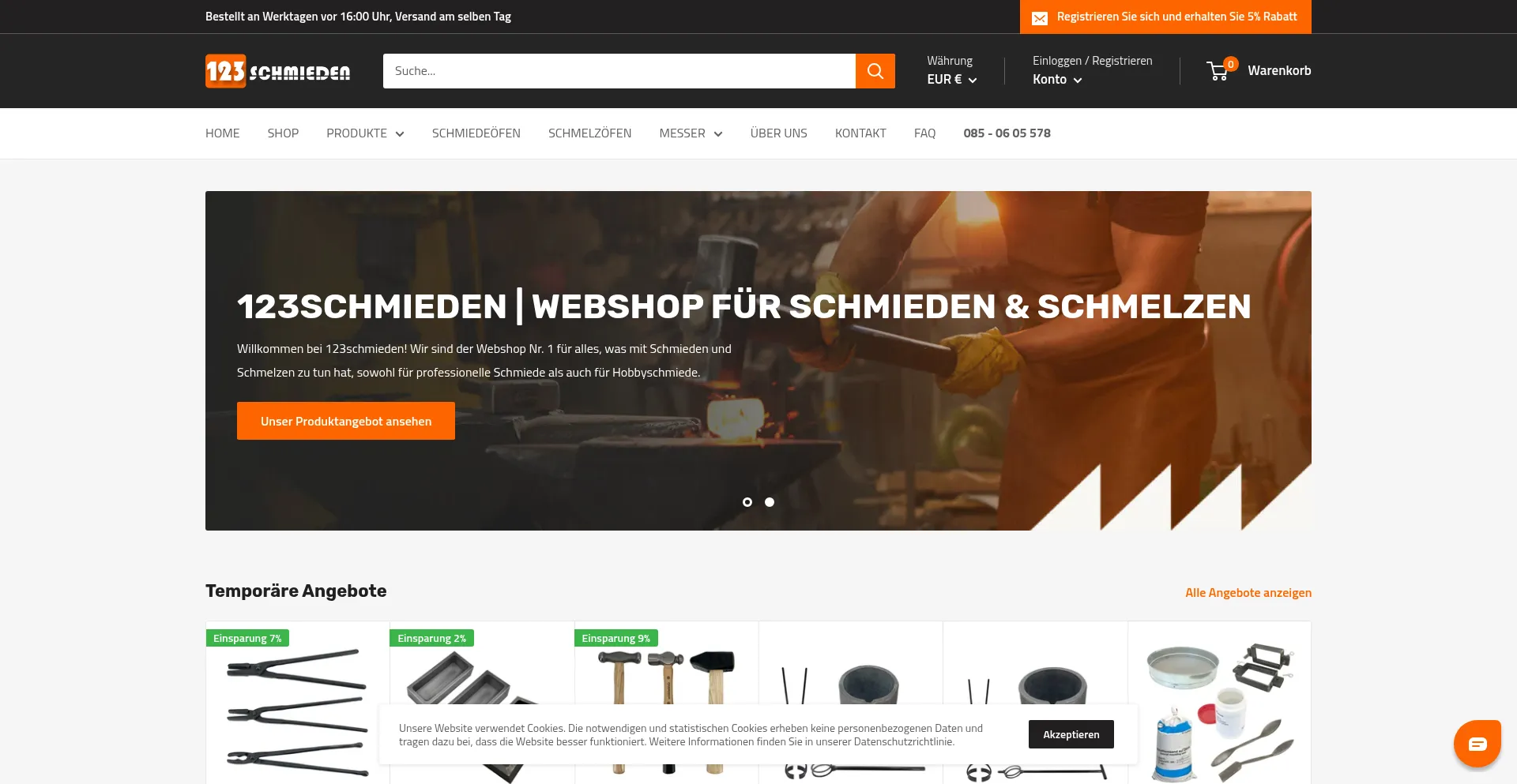 123schmieden.de Screenshot