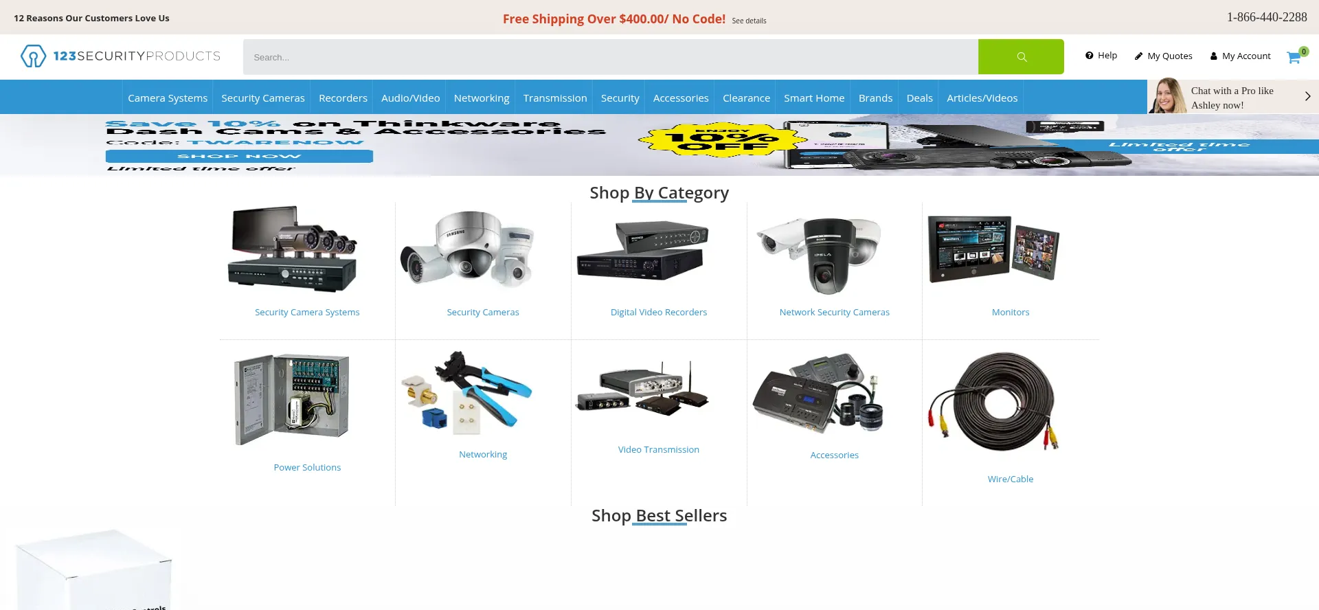 Website screenshot of 123securityproducts.com
