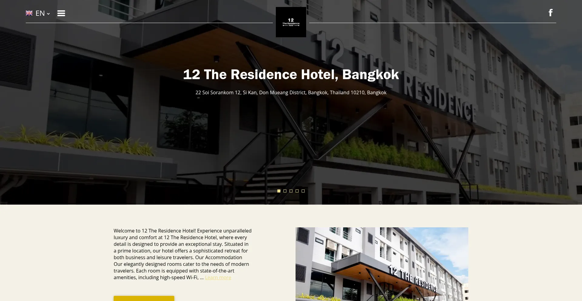 Website screenshot of 12theresidence.com
