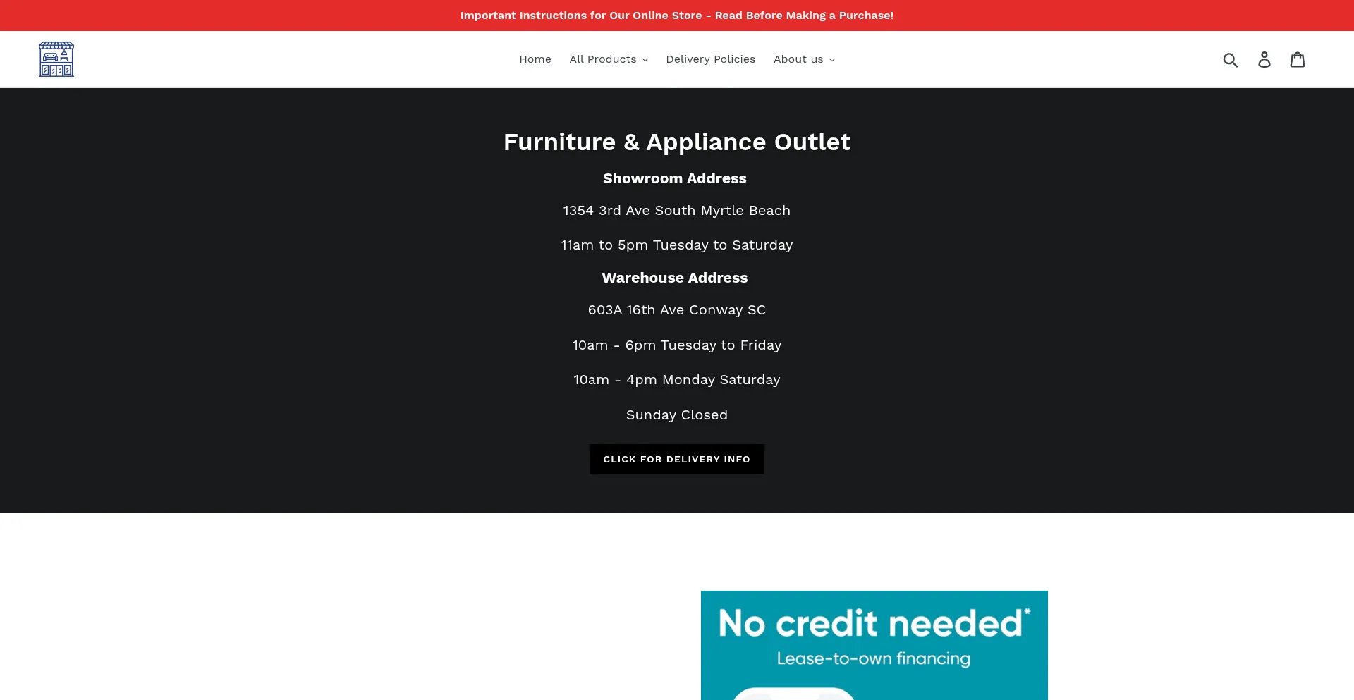 16thavenuewarehouse.com Screenshot