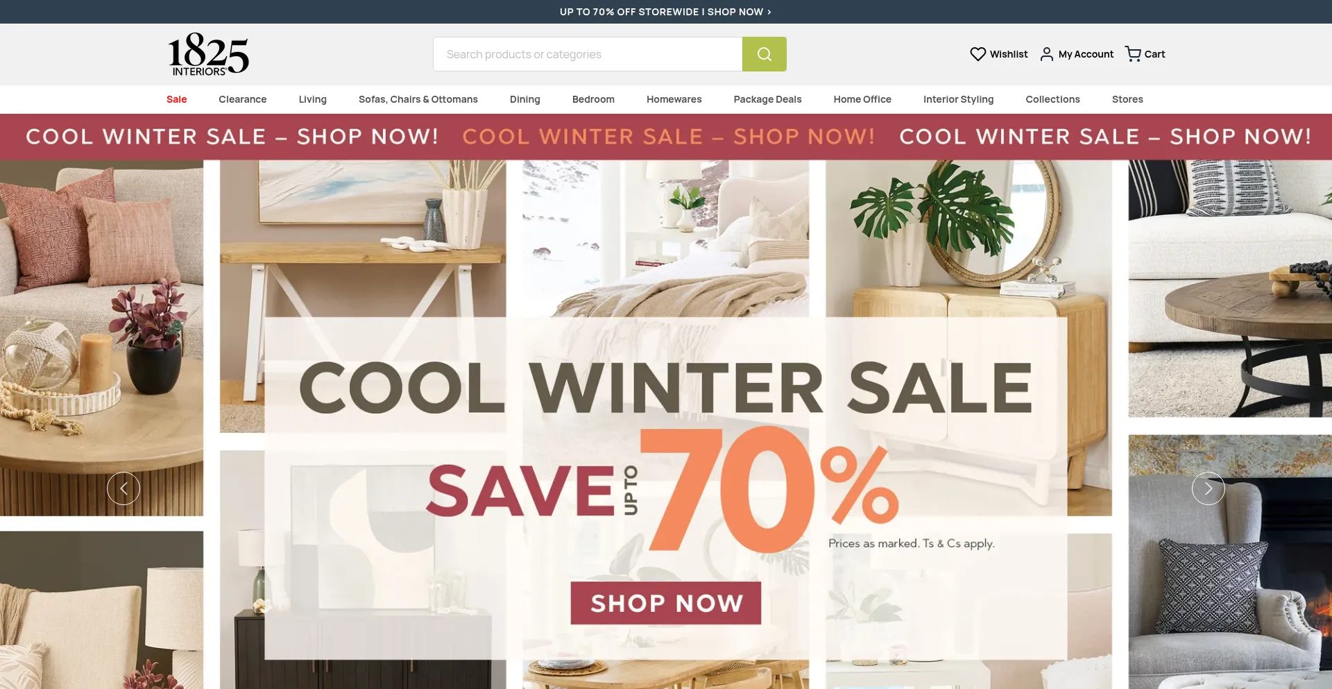 Website screenshot of 1825interiors.com.au