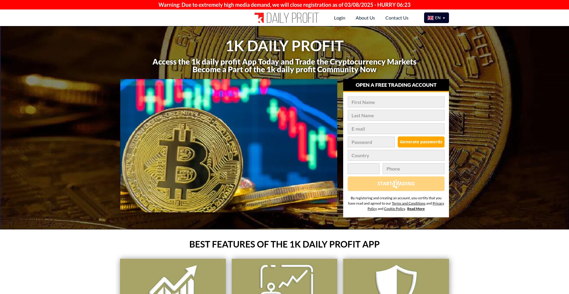 Website screenshot of 1k-dailyprofit.com