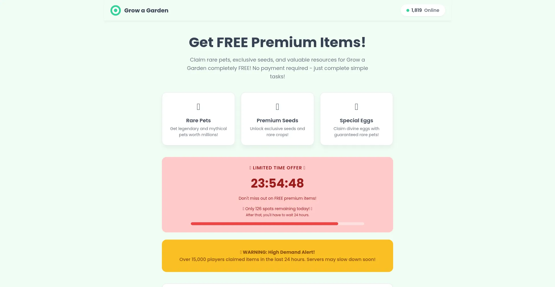 Website screenshot of 1pets.lol