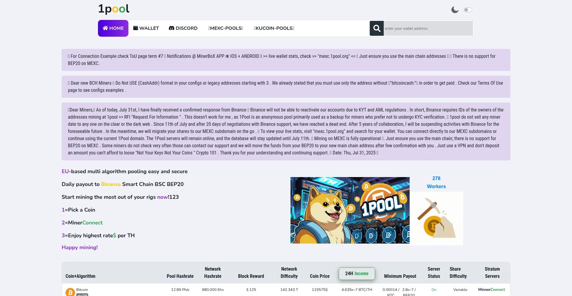 1pool.org Screenshot