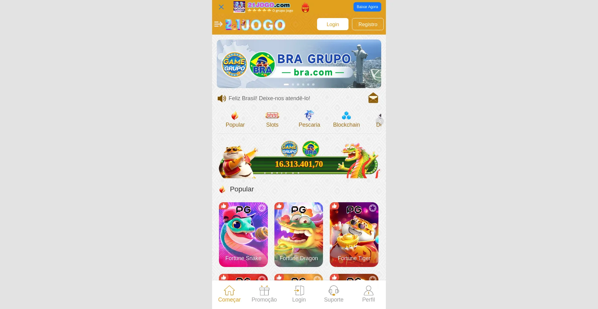 Website screenshot of 21jogo2.com
