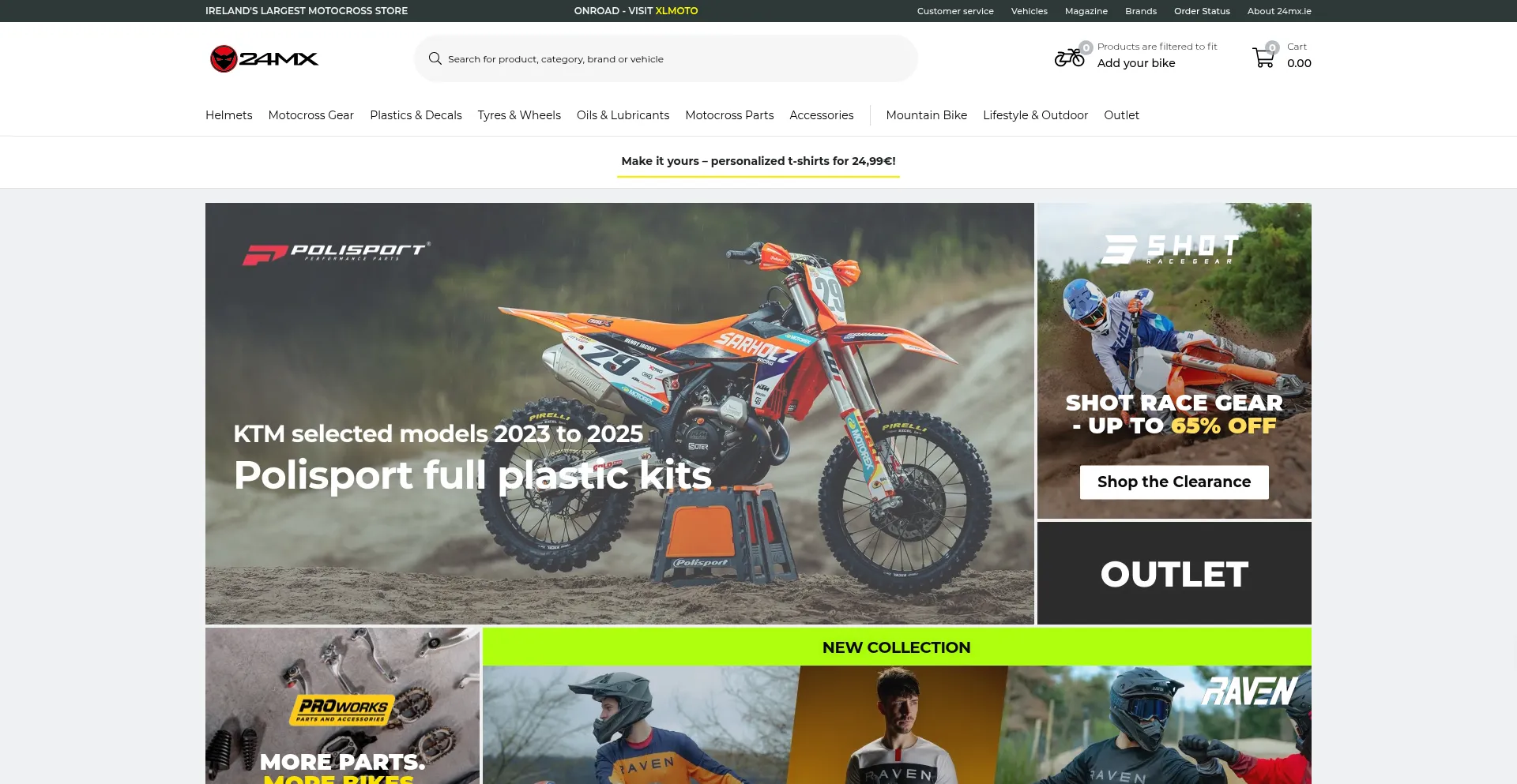 Website screenshot of 24mx.ie