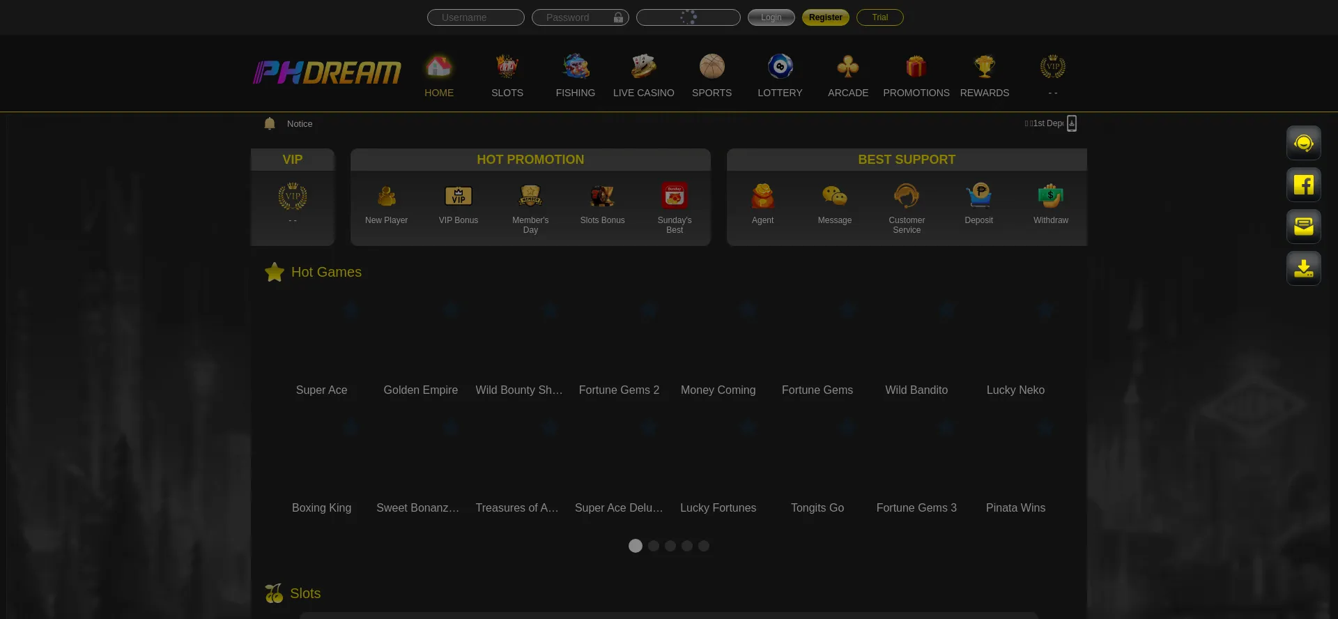 Website screenshot of 24phdream.com