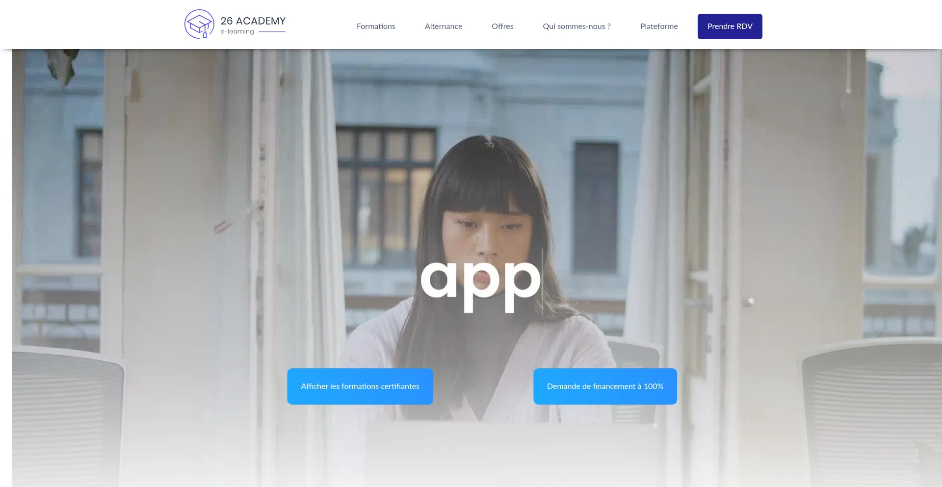 26academy.com Screenshot
