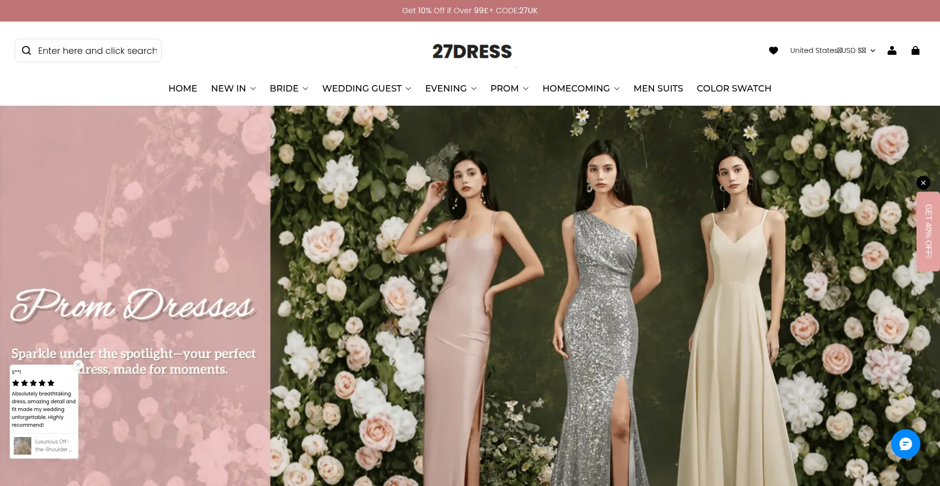 27dress.co.uk Screenshot