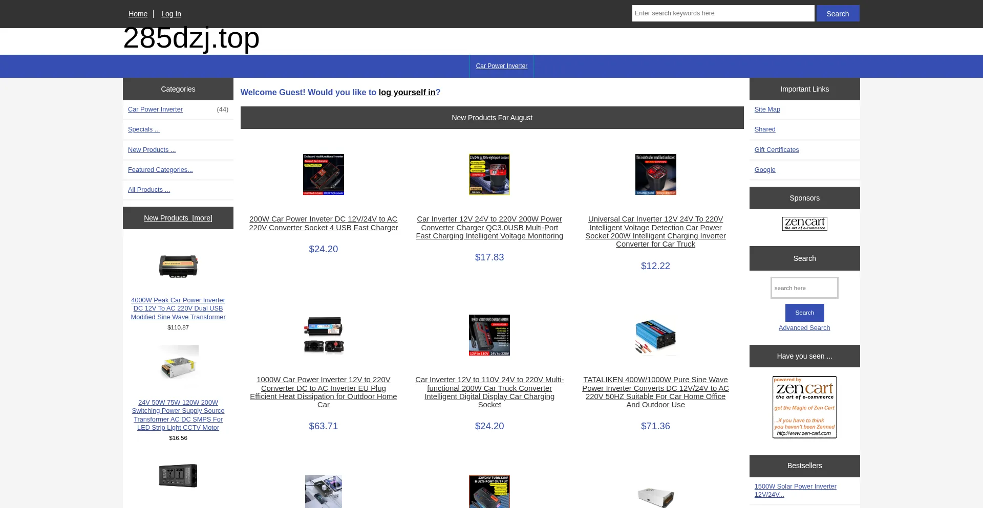 Website screenshot of 285dzj.top