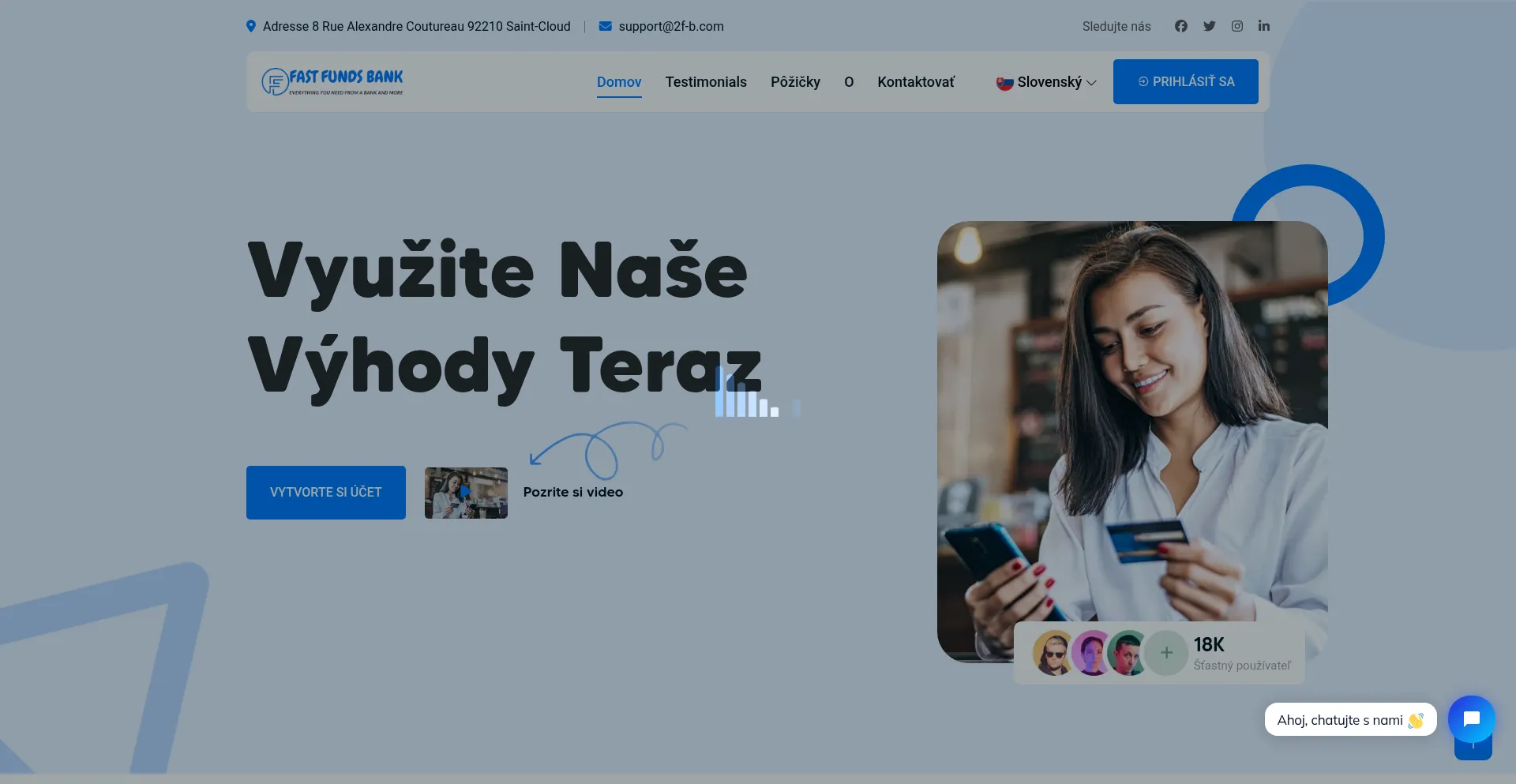 Website screenshot of 2f-b.com