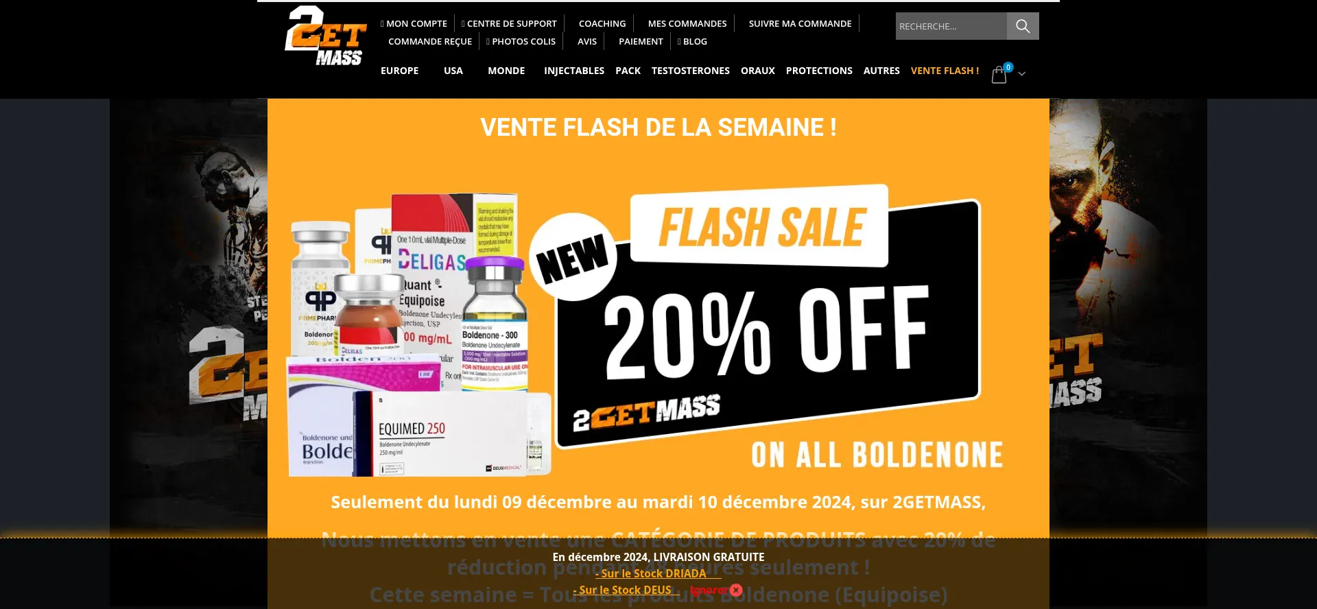 Website screenshot of 2getmass.to