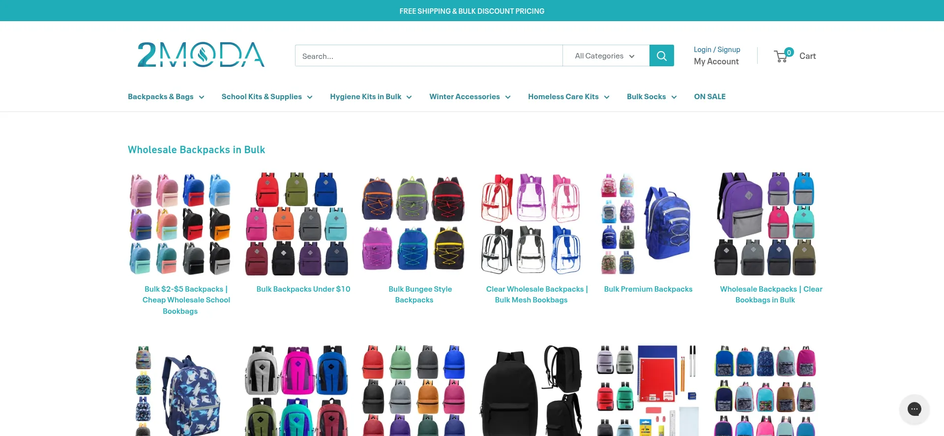 Website screenshot of 2moda.com