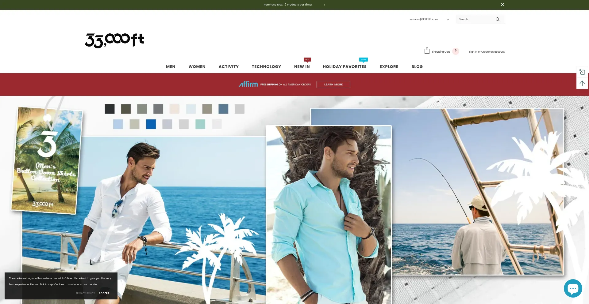 Website screenshot of 33000ft.com