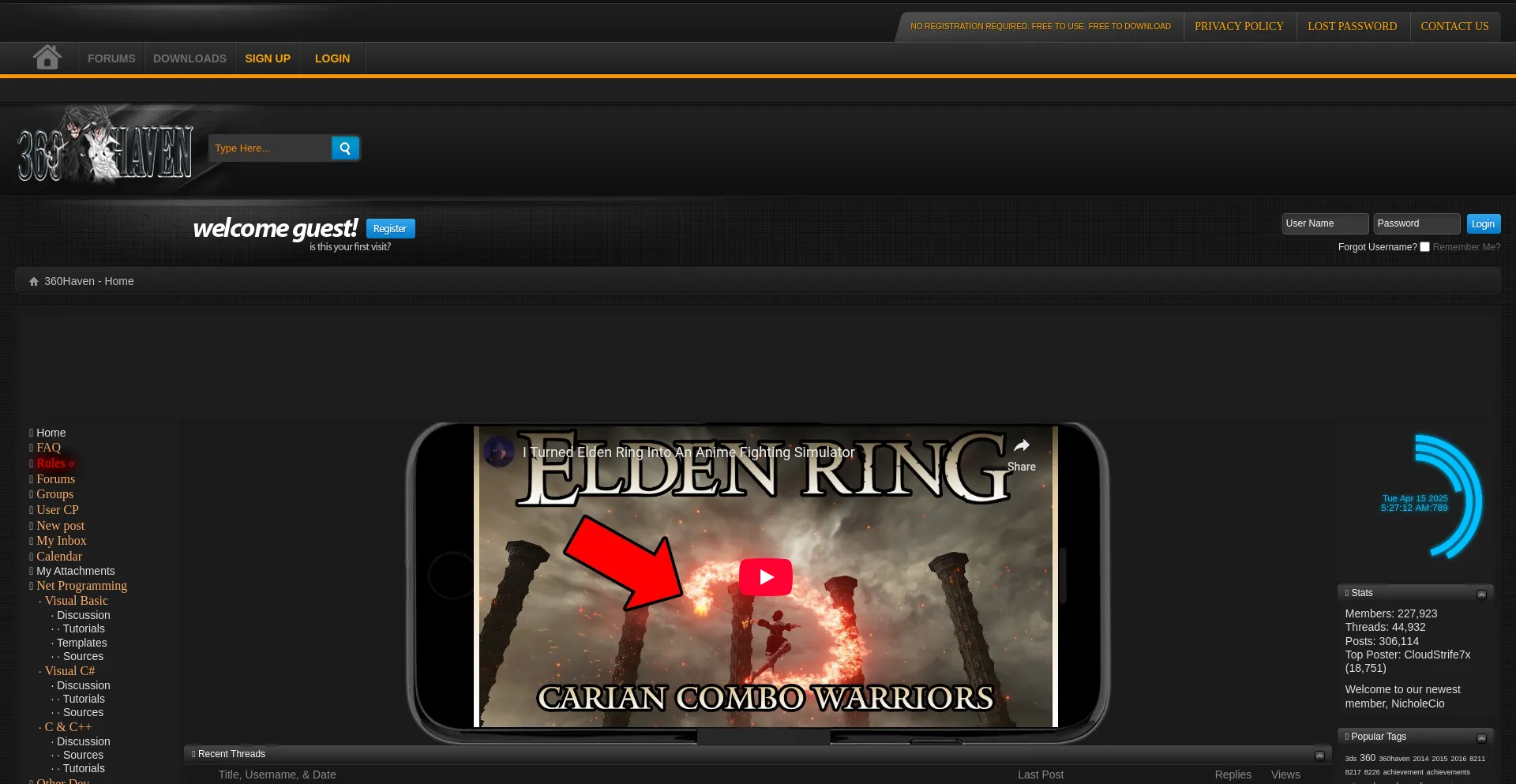 Website screenshot of 360haven.com