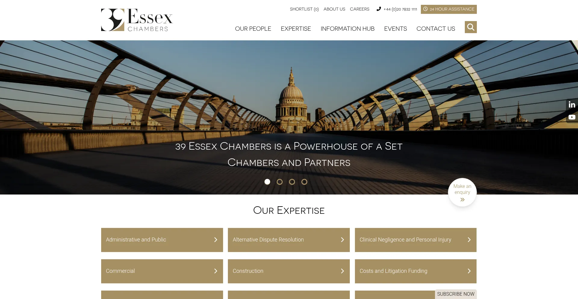 Website screenshot of 39essex.com