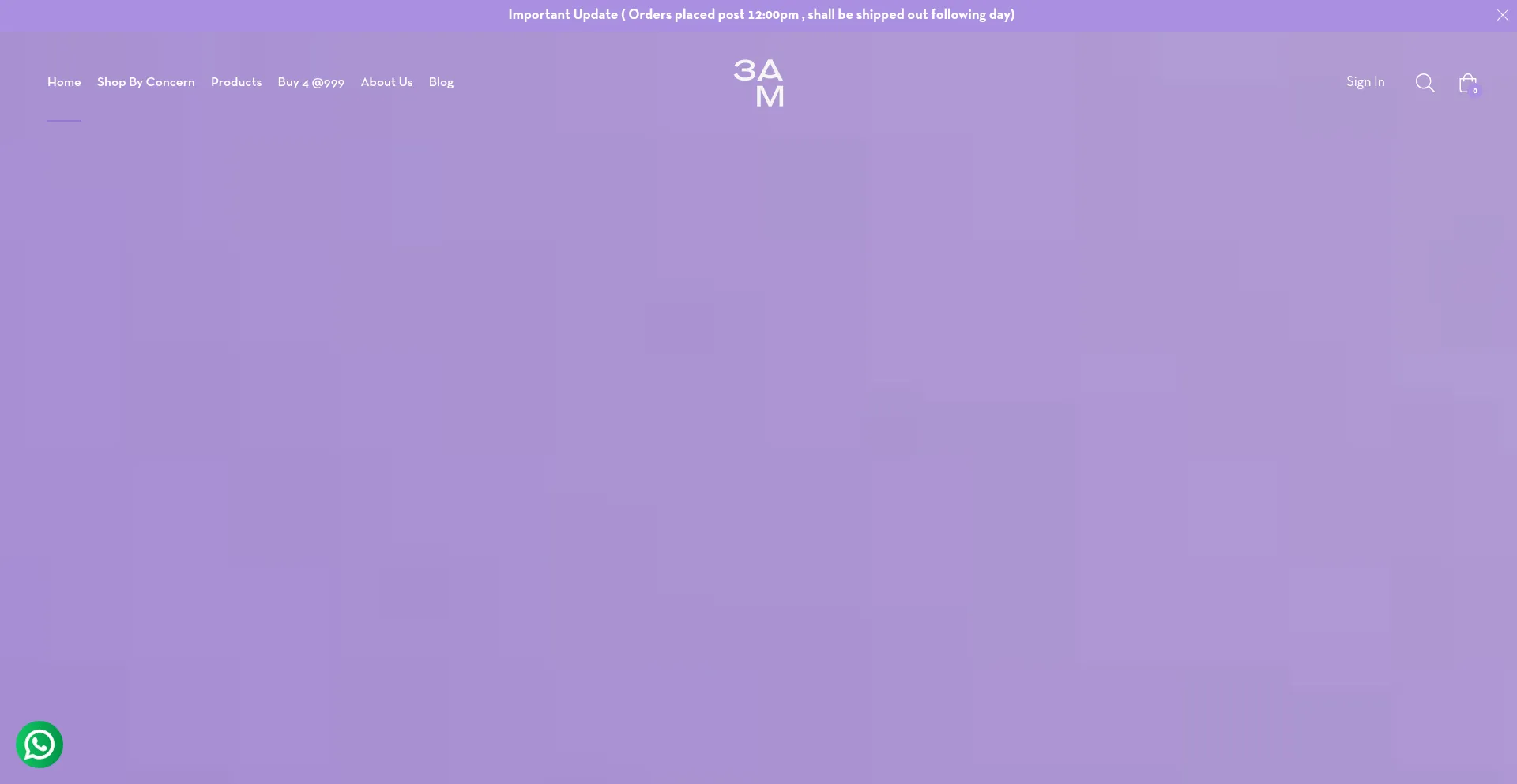 Website screenshot of 3am.co.in