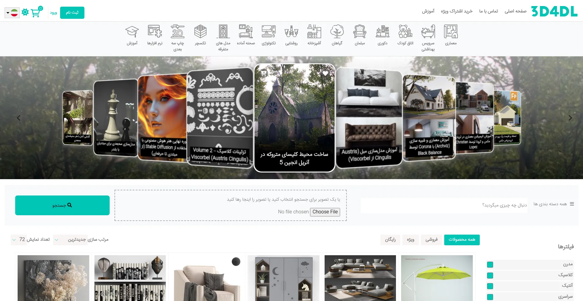 Website screenshot of 3d4dl.com