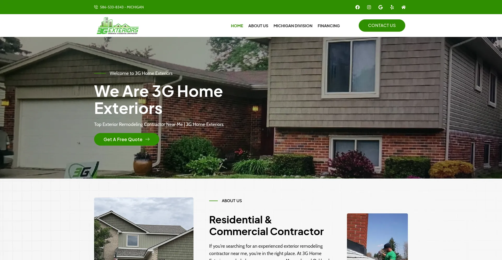 3ghomeexteriors.com Screenshot