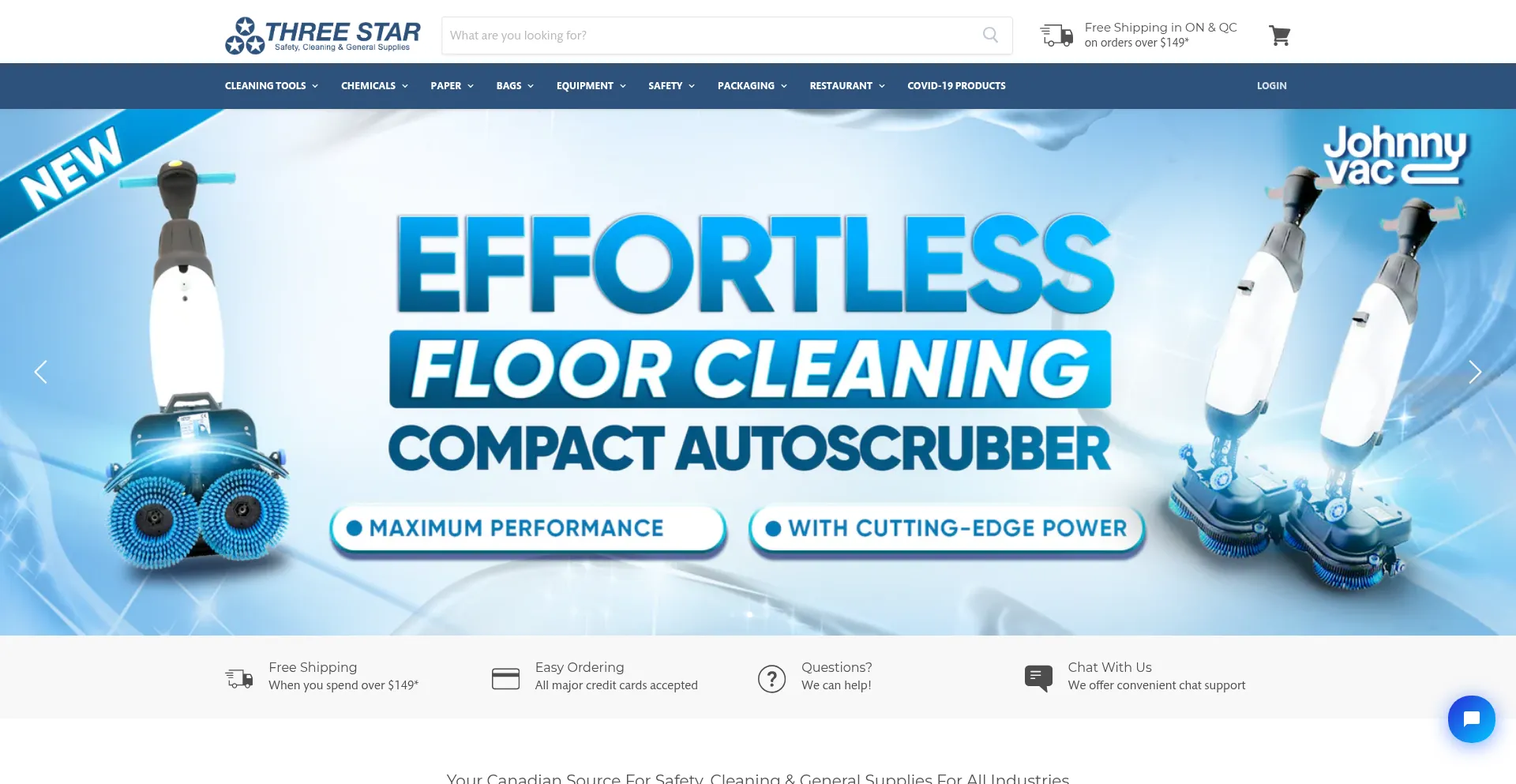Website screenshot of 3star.ca