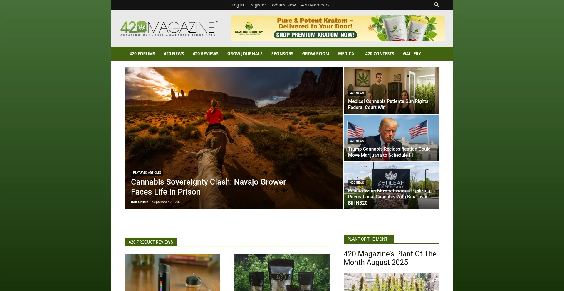 420magazine.com Screenshot