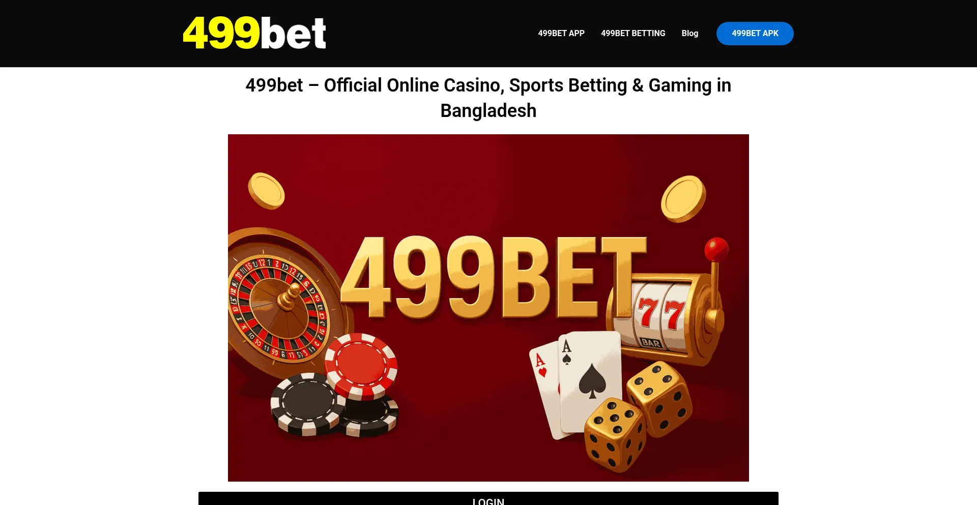 Website screenshot of 499bett.com