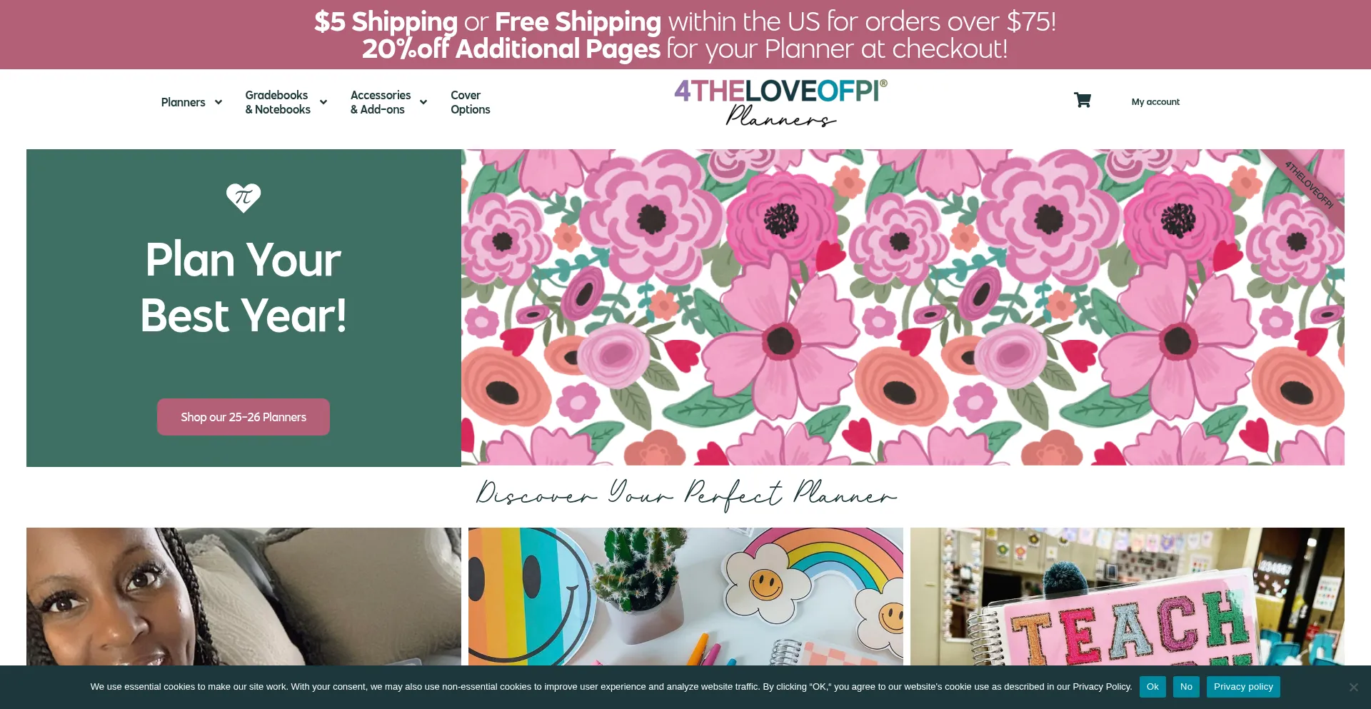 Website screenshot of 4theloveofpi.com