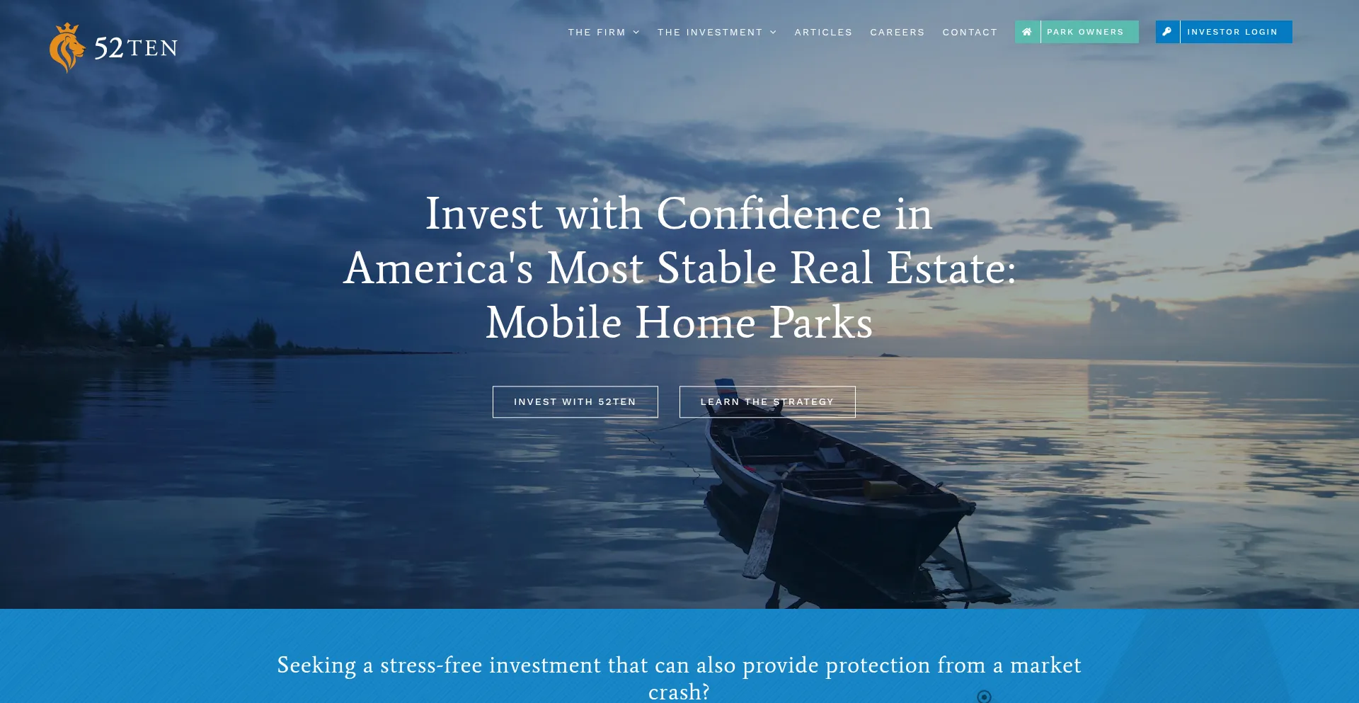 Website screenshot of 52ten.com