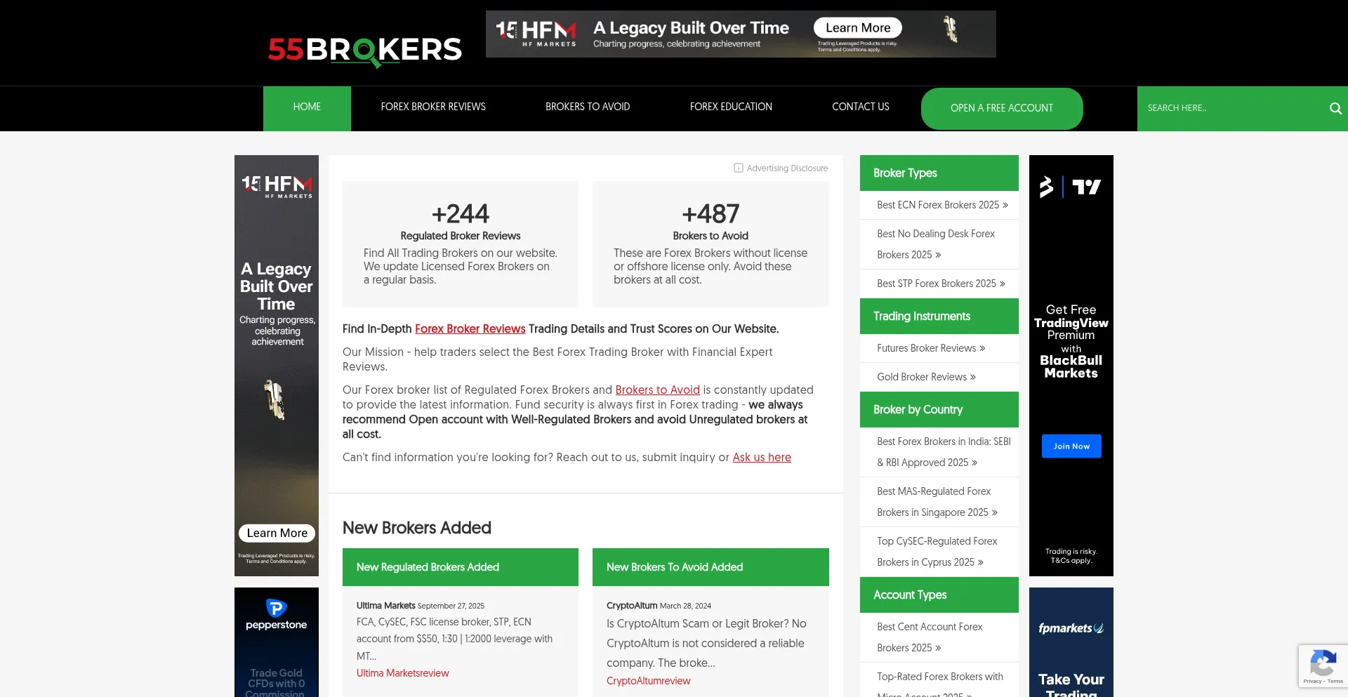 55brokers.com Screenshot
