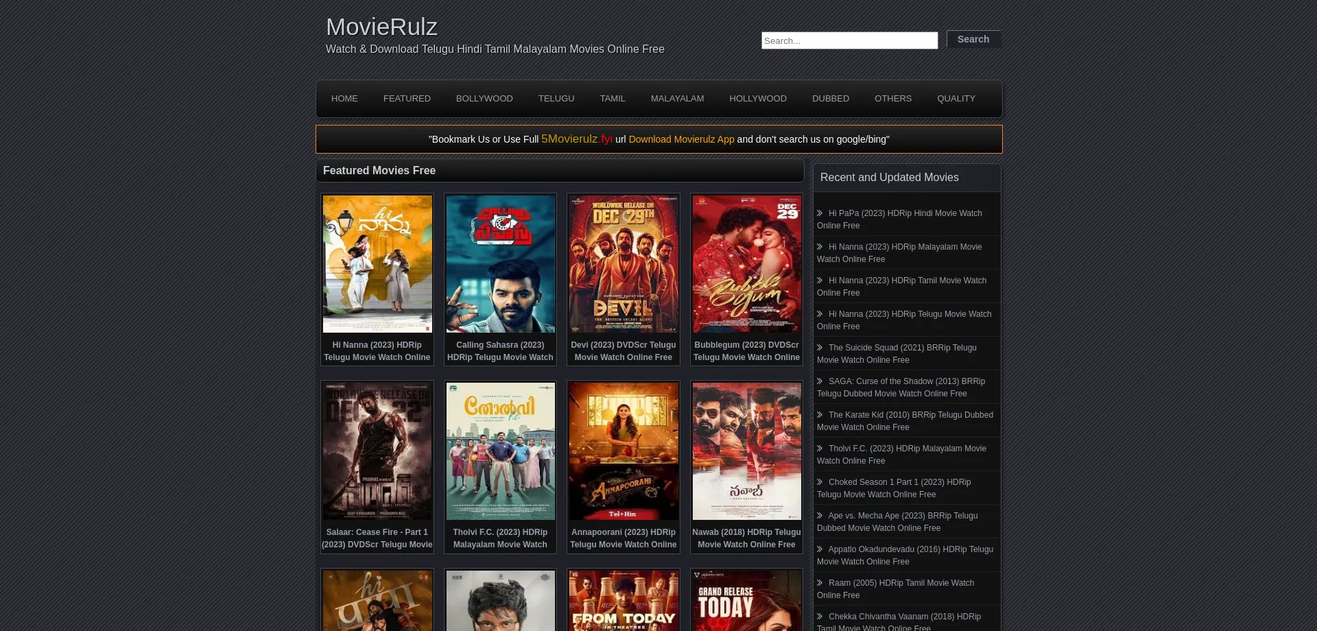 Movies discount in movierulz