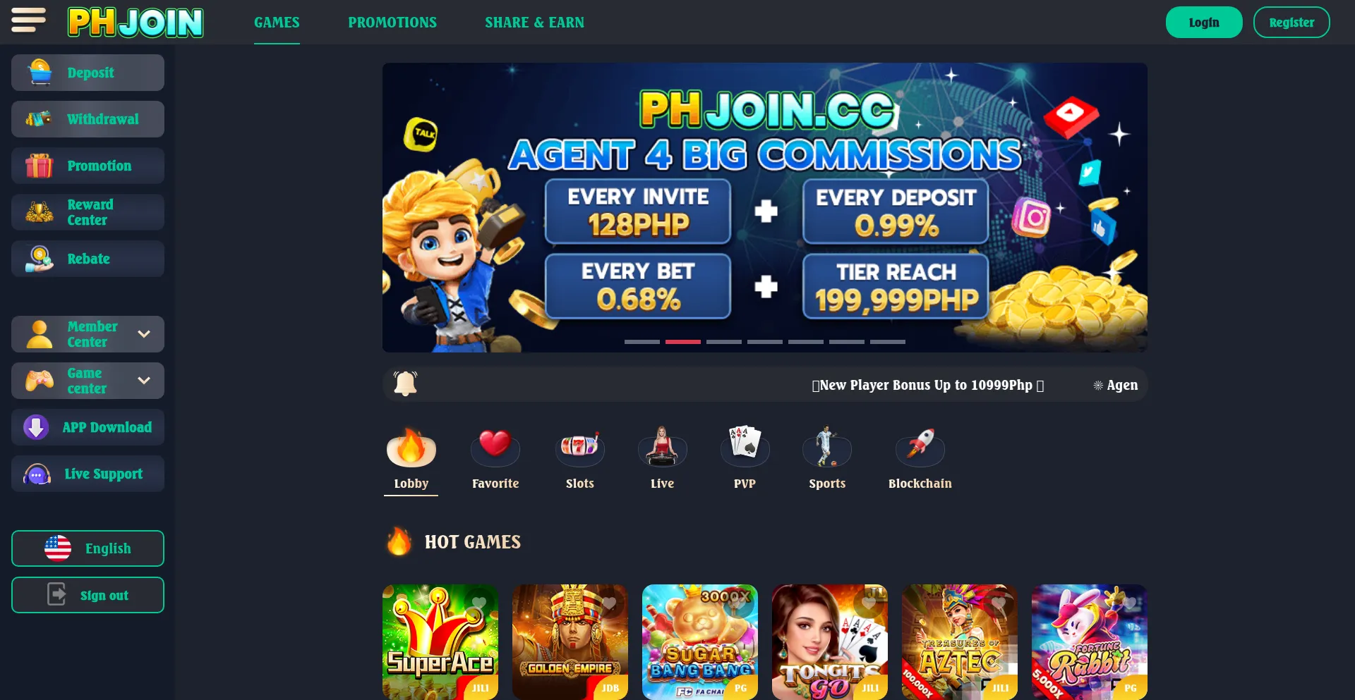Website screenshot of 67phjoin.vip