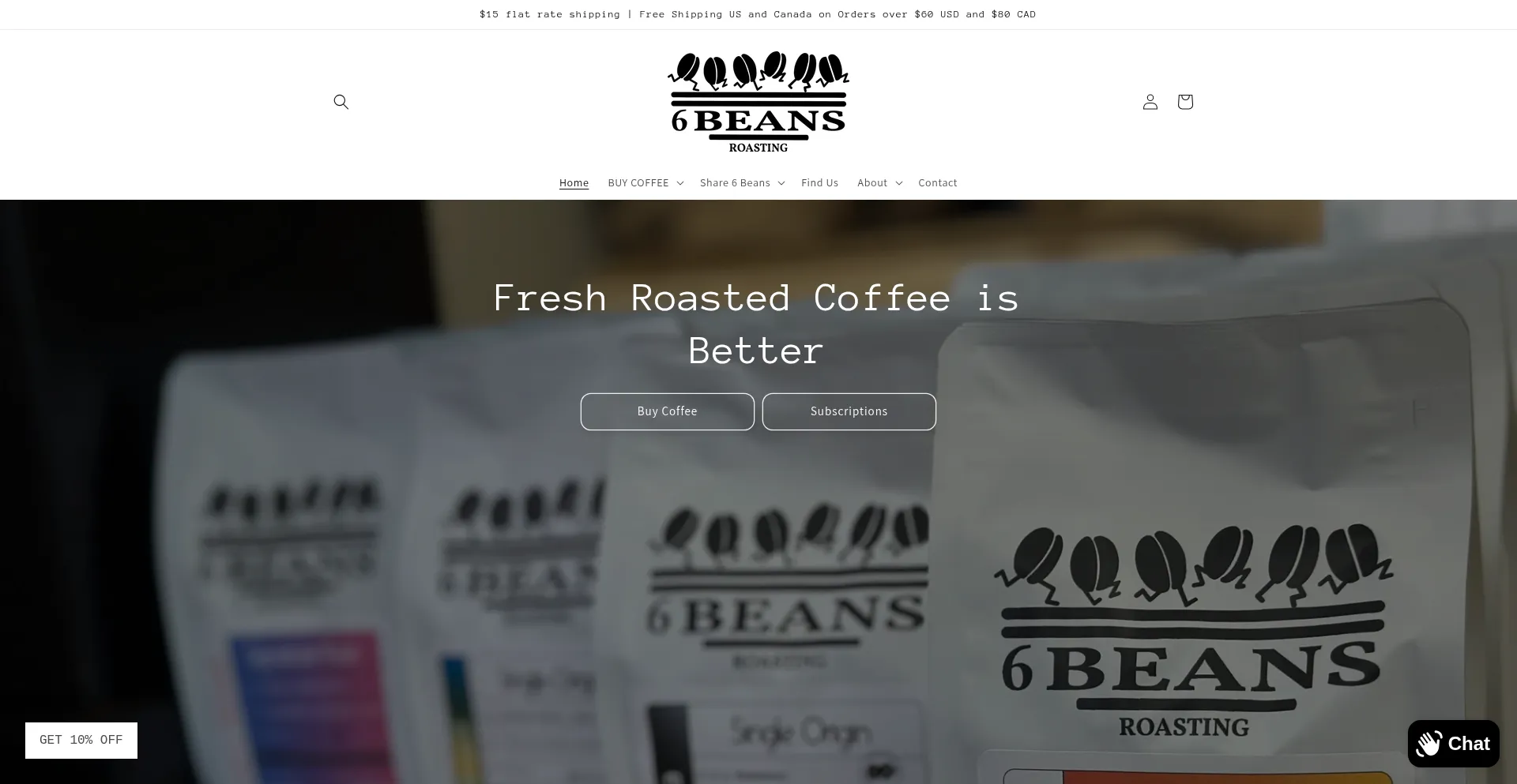 6beansroasting.com Screenshot
