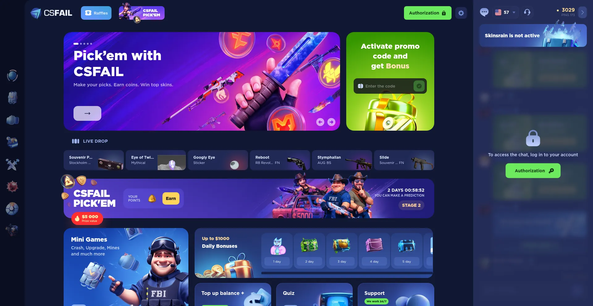 Website screenshot of 6cs.fail