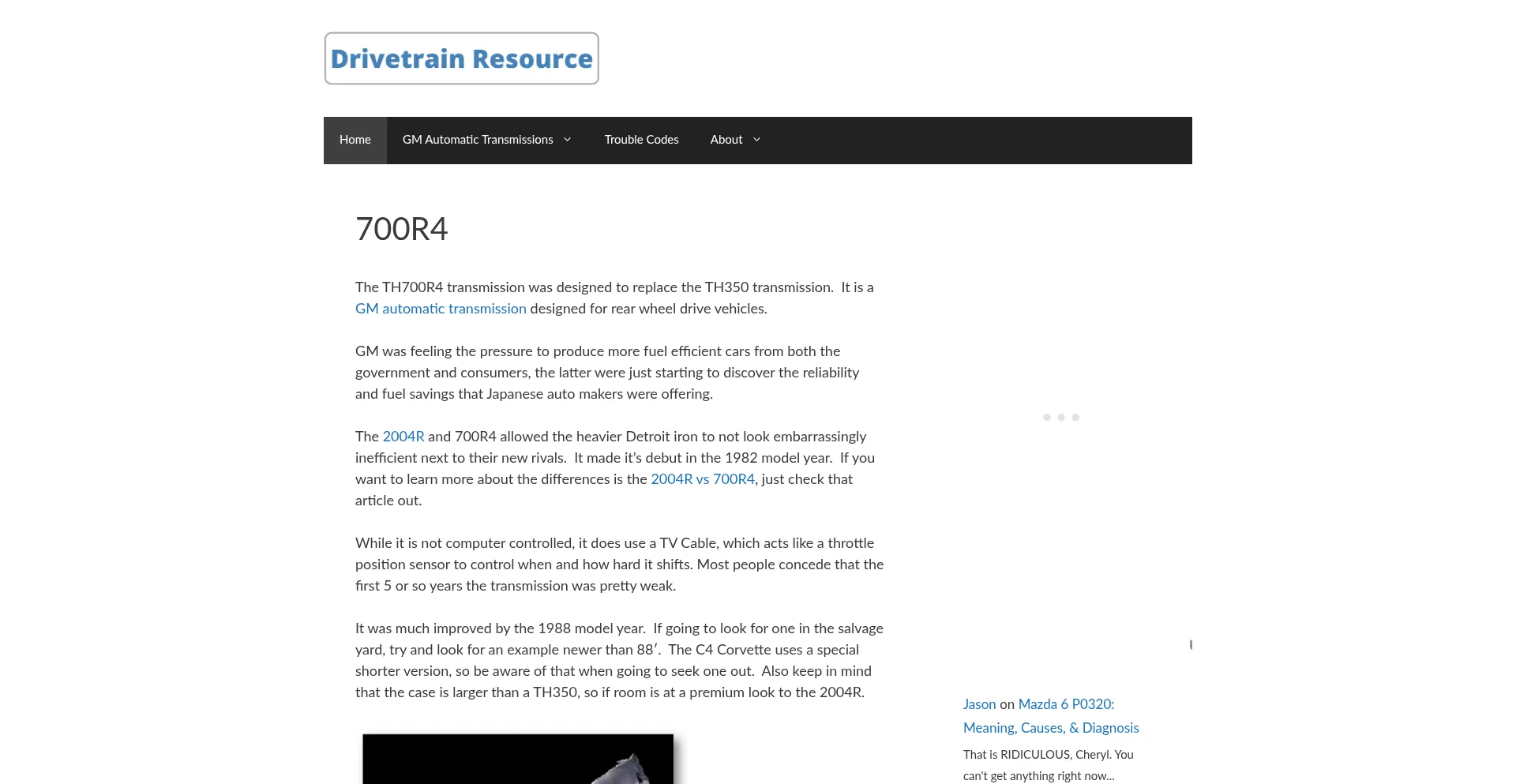 700r4transmissionhq.com Screenshot