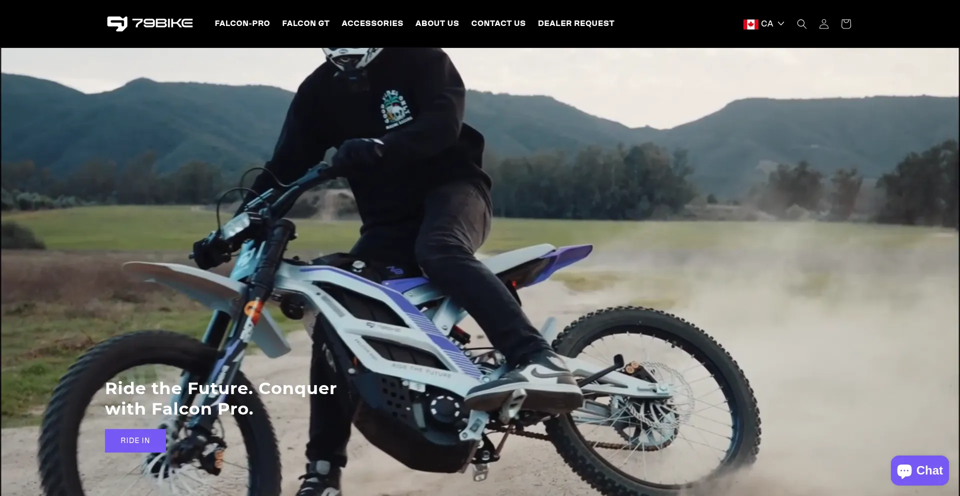 Website screenshot of 79bikes-ca.com