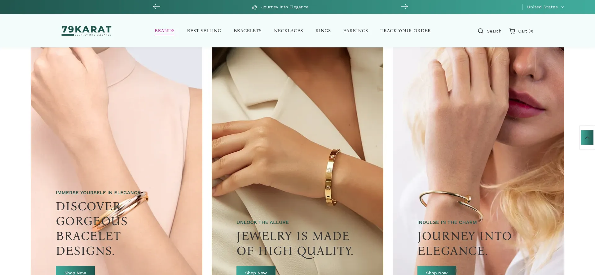 Website screenshot of 79karat.co
