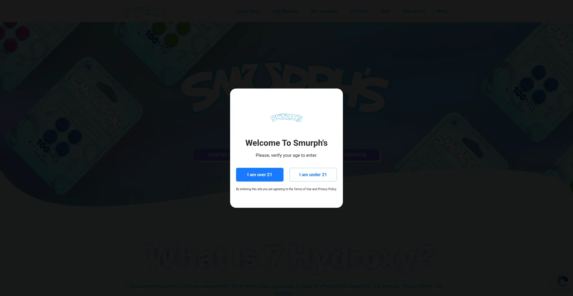 Website screenshot of 7smurphs.com