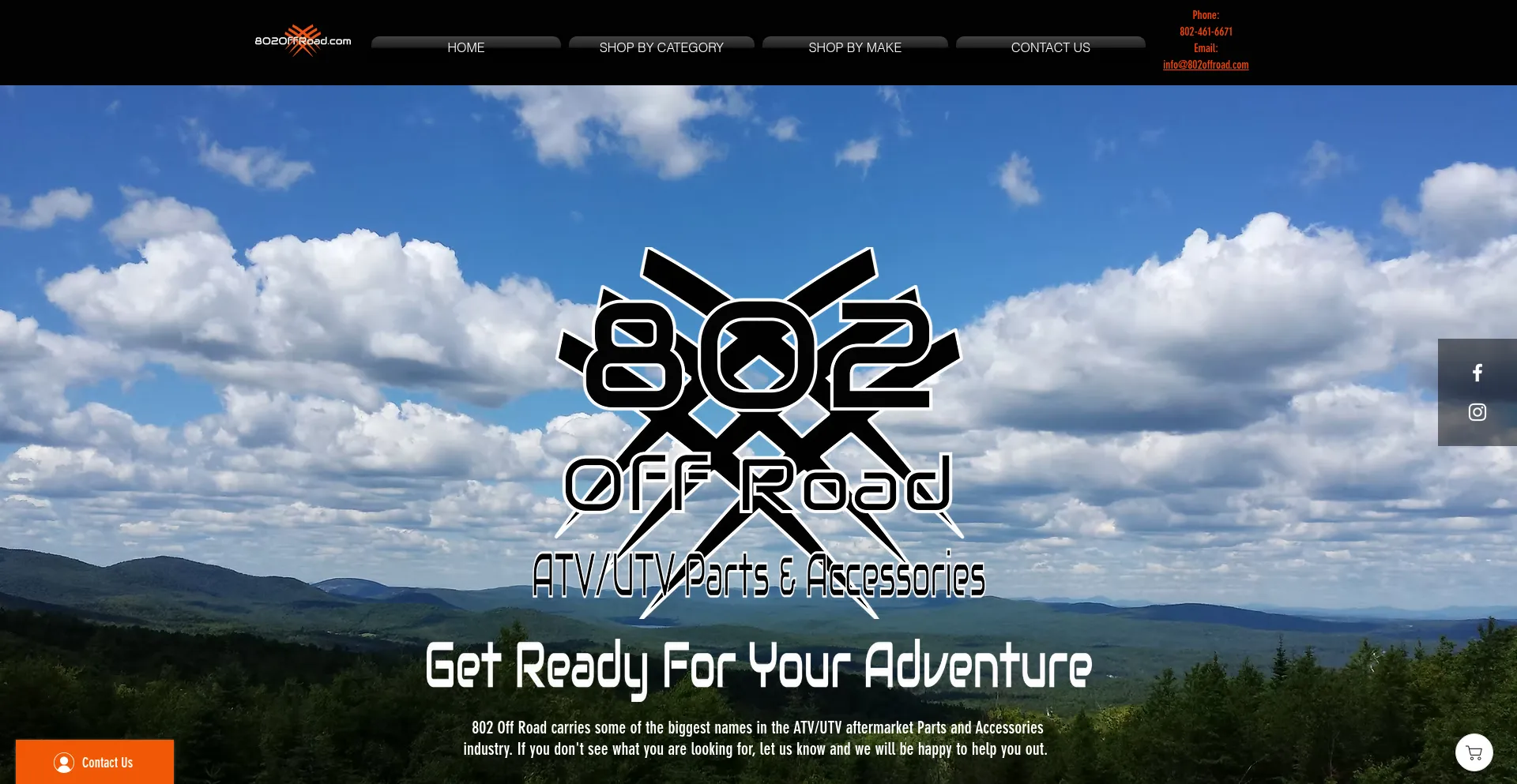 Website screenshot of 802offroad.com