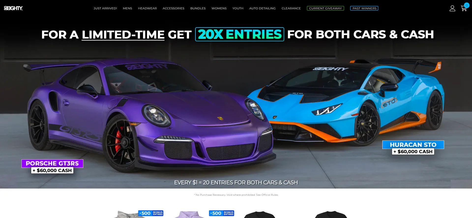 Website screenshot of 80eighty.com