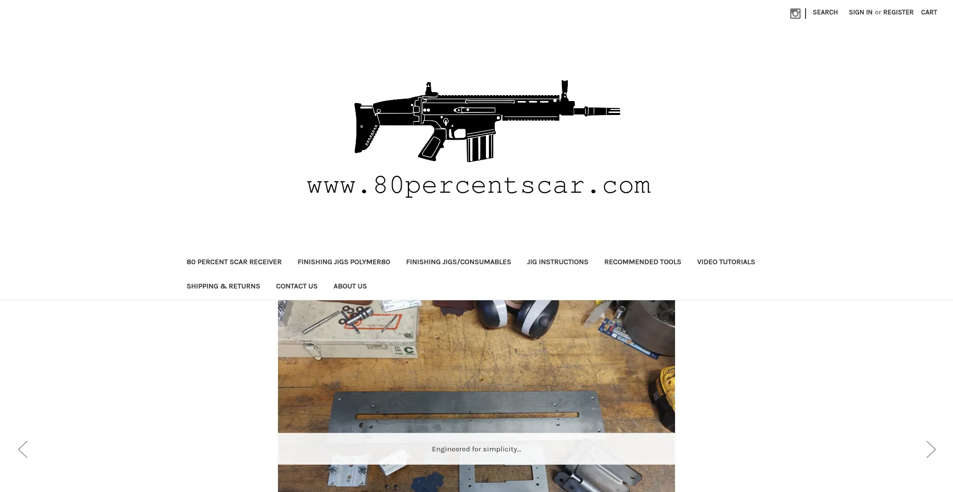 Website screenshot of 80percentscar.com