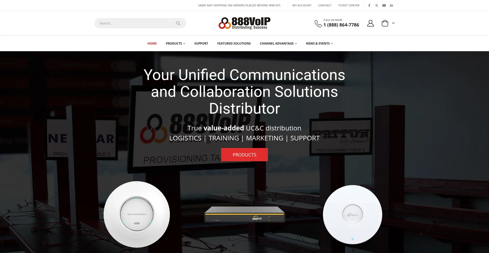 Website screenshot of 888voip.com