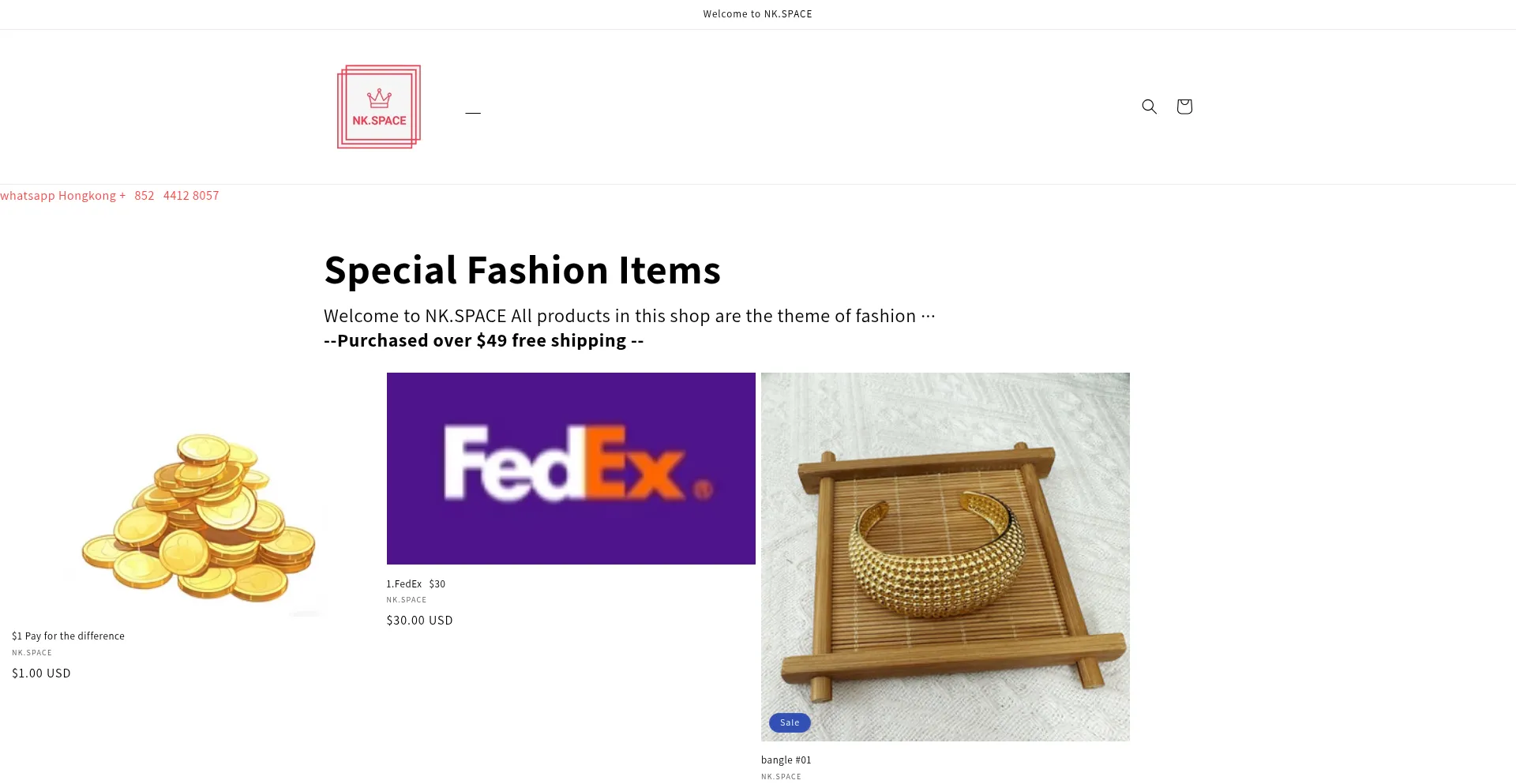 Website screenshot of 8fab4a.myshopify.com