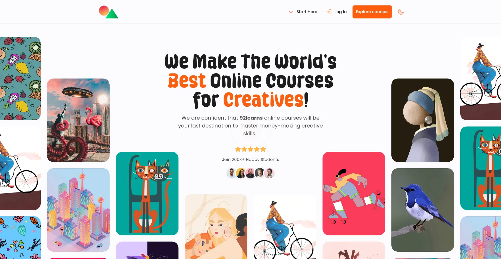 Website screenshot of 92learns.com