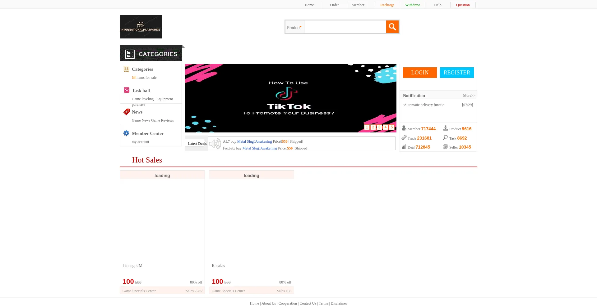 Website screenshot of 9973shop.com
