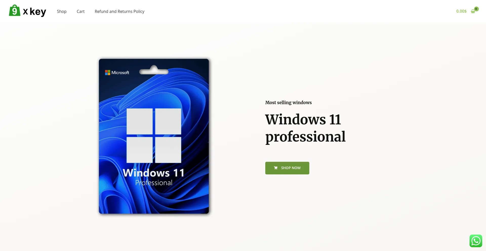 Website screenshot of 9xkey.com