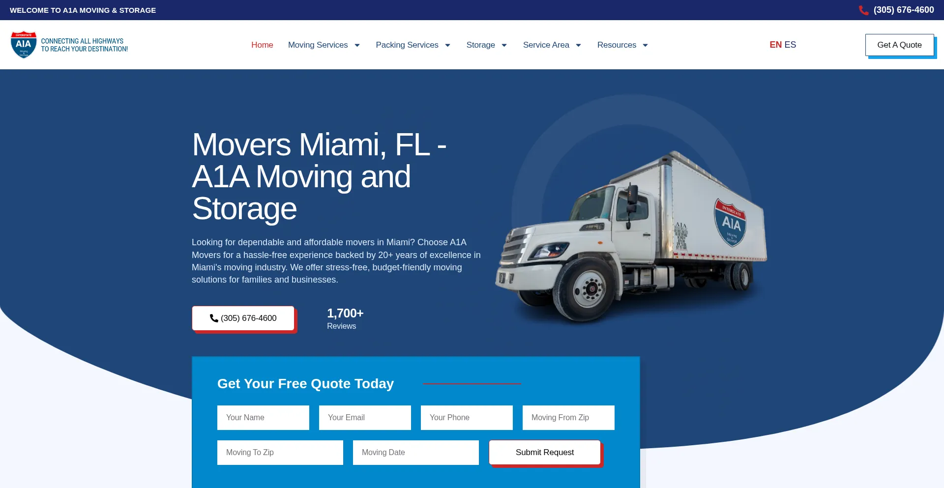 A1amovers.com Screenshot