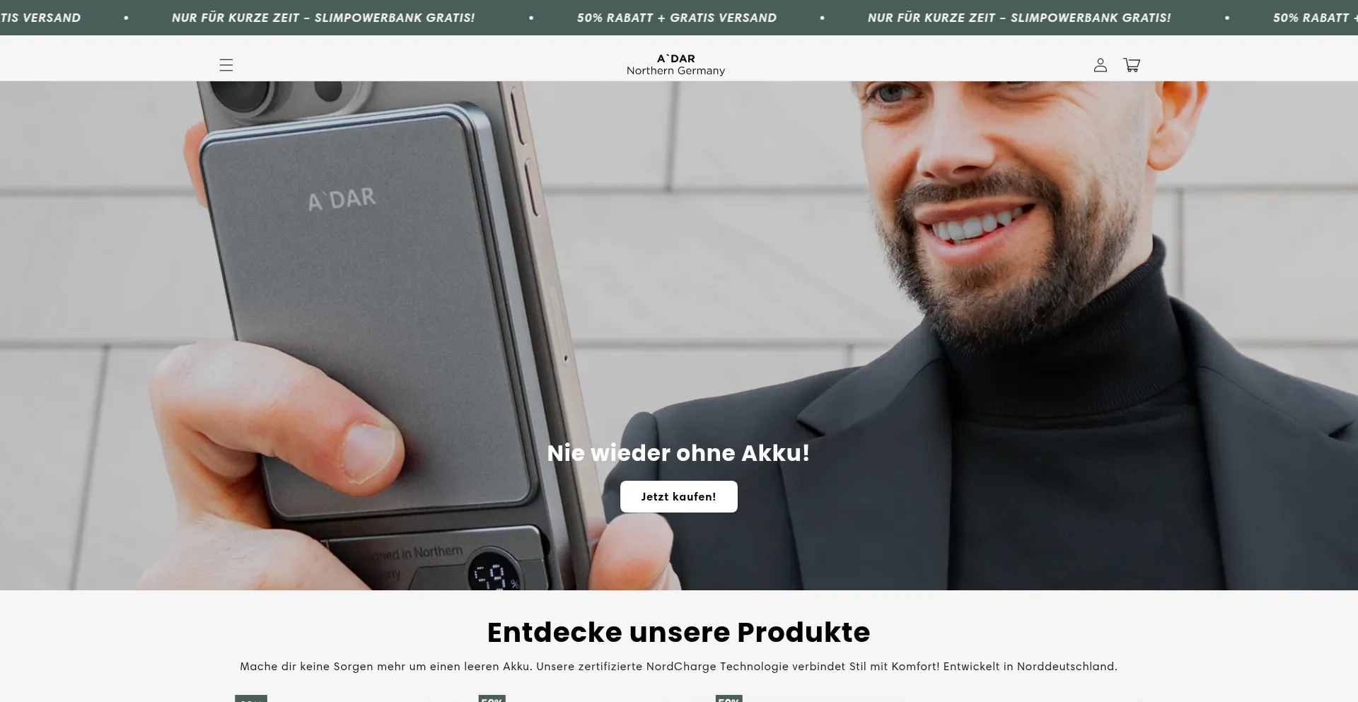 Website screenshot of A-dar.com