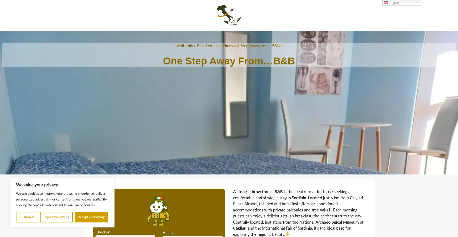 Website screenshot of A-un-passo-da-bb.dreaminginrome.com