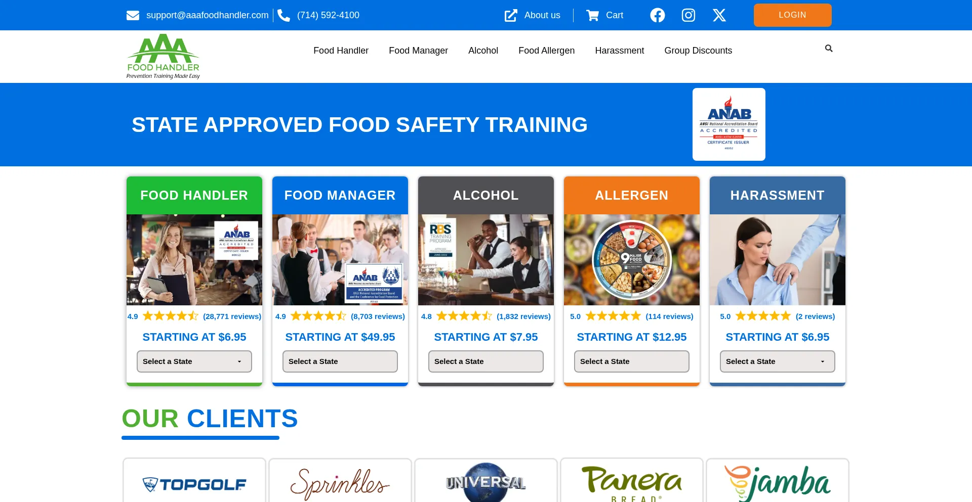 Aaafoodhandler.com